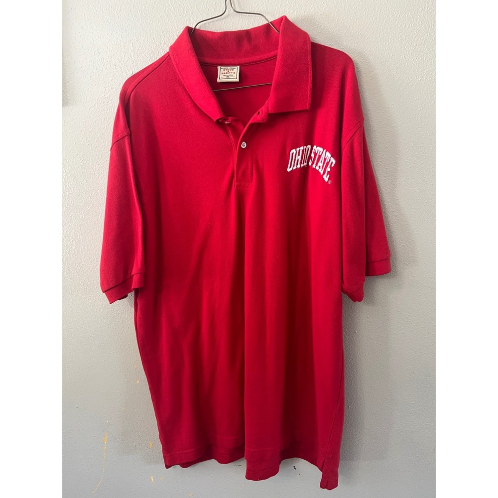 STEVE & BARRY'S Ohio State Polo Shirt NCAA Mens XL Red Gameday Collegiate Pique